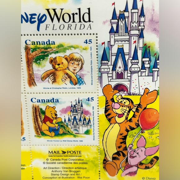 1994 "WINNIE THE POOH" Commemorative Postage Stamp of CANADA - Picture 4 of 5